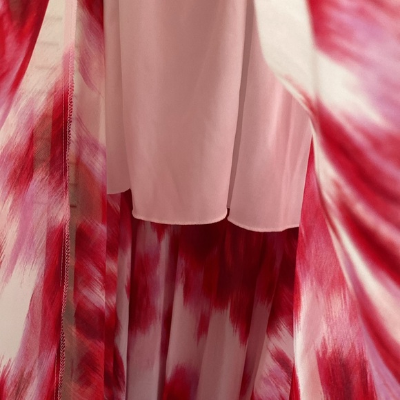 Floor length pink watercolor gown size 4 - Picture 5 of 6